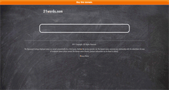 Desktop Screenshot of 21words.com